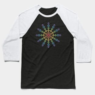 Sun Rainbow Polyhedral Dice Baseball T-Shirt